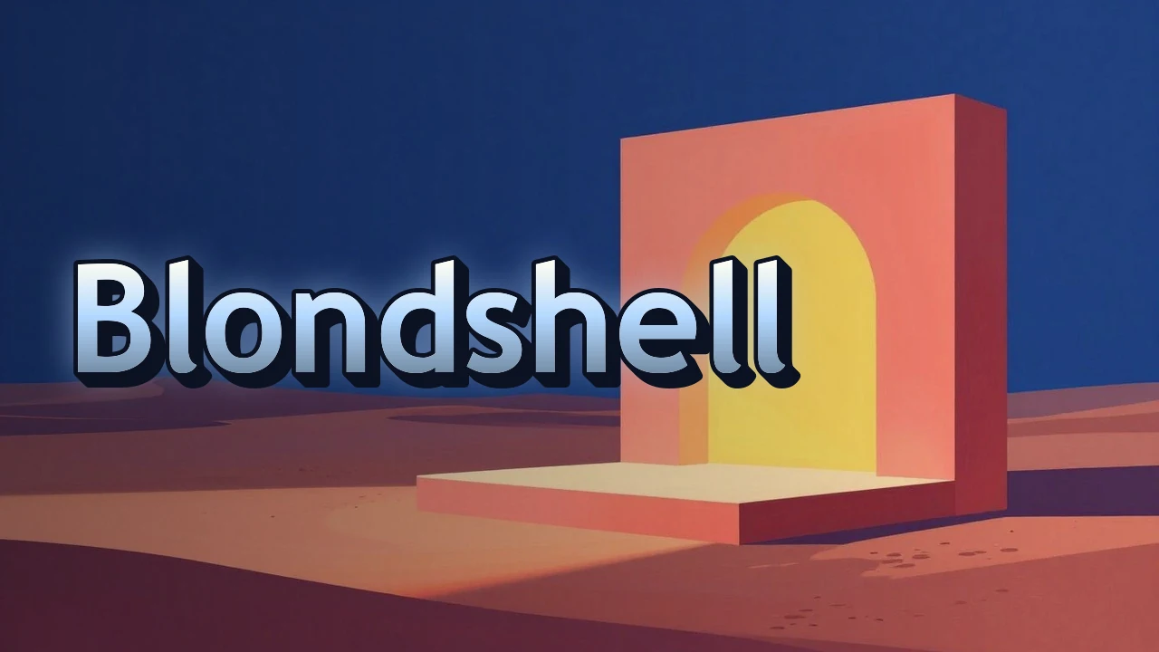 Illustrated event poster for Blondshell