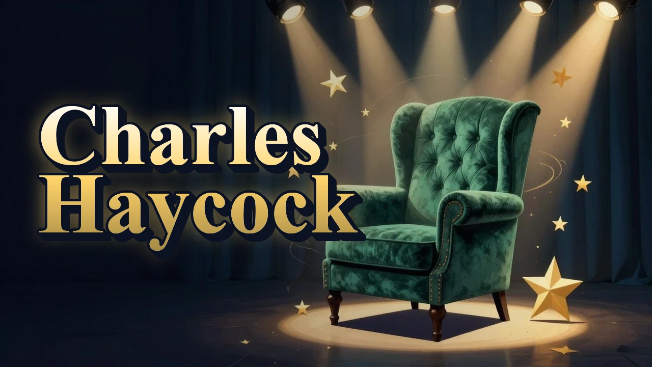 Illustrated event poster for Charles Haycock