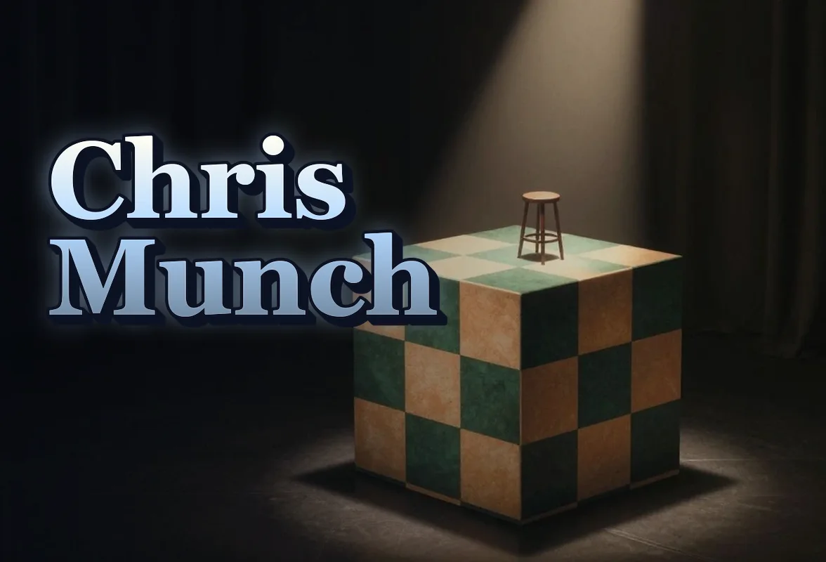 Illustrated event poster for Chris Munch