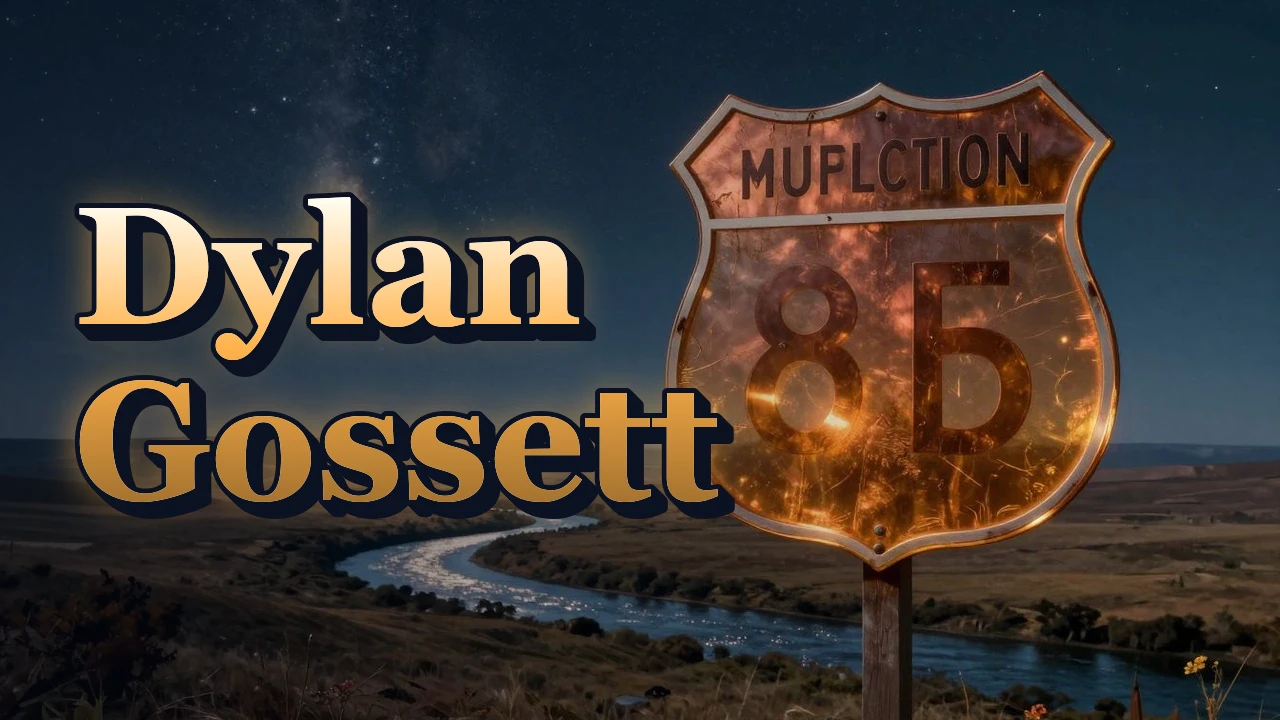 Illustrated event poster for Dylan Gossett