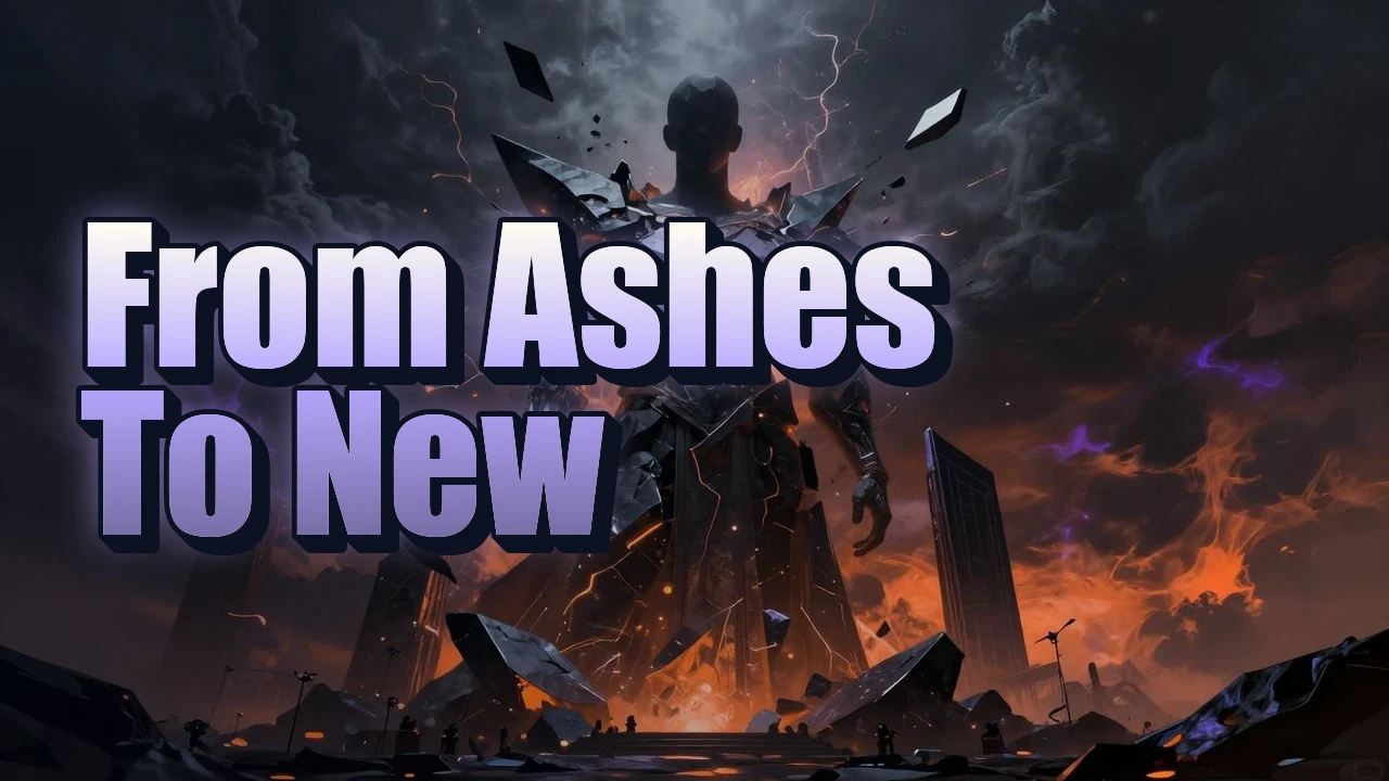 Illustrated event poster for From Ashes To New