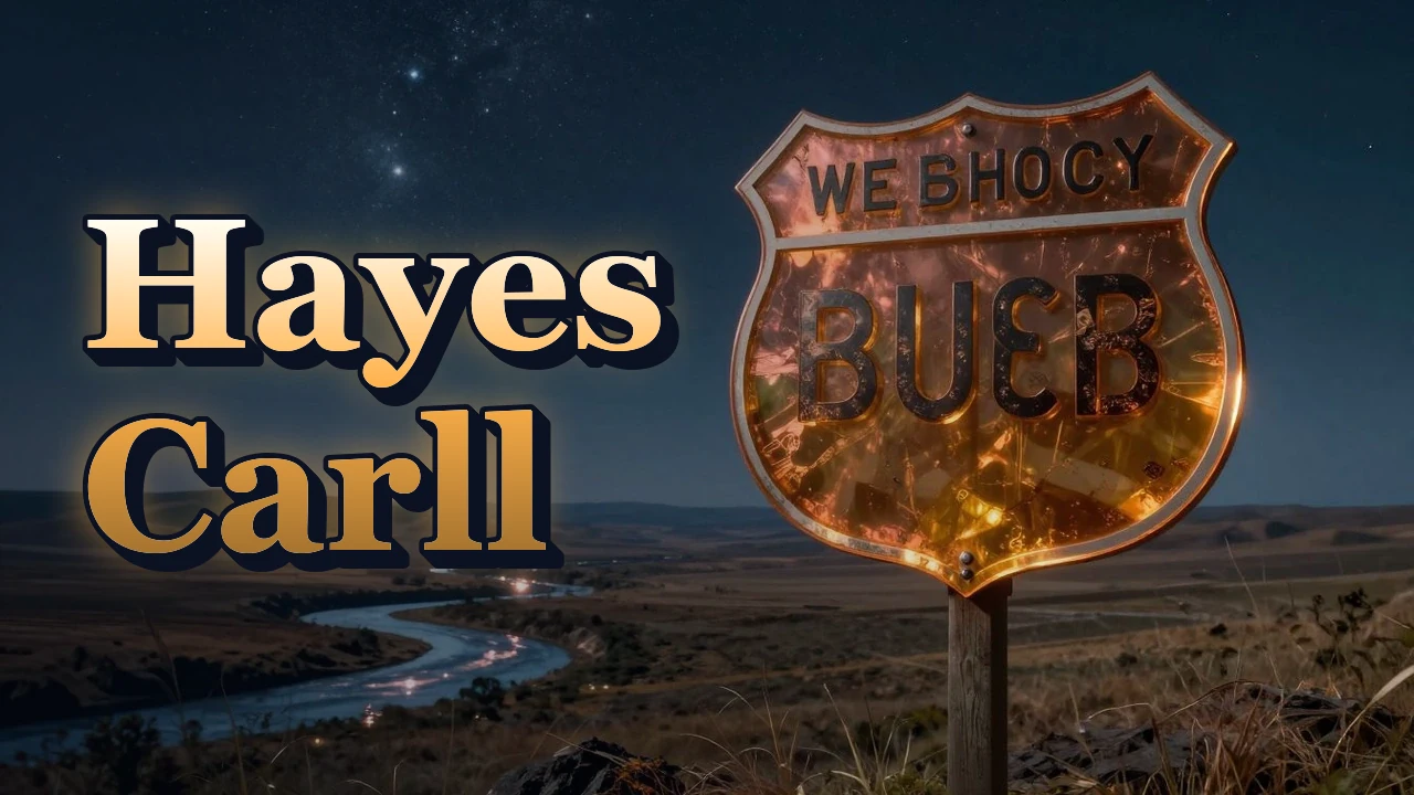 Illustrated event poster for Hayes Carll