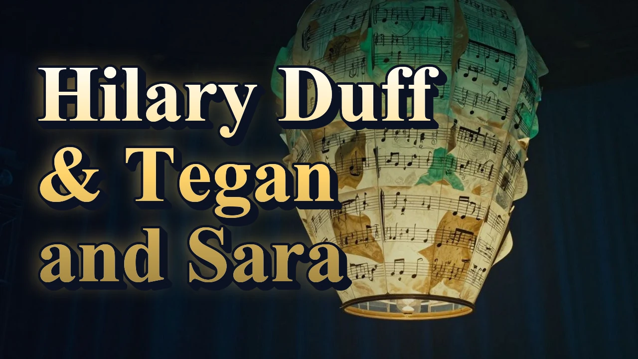 Illustrated event poster for Hilary Duff & Tegan and Sara