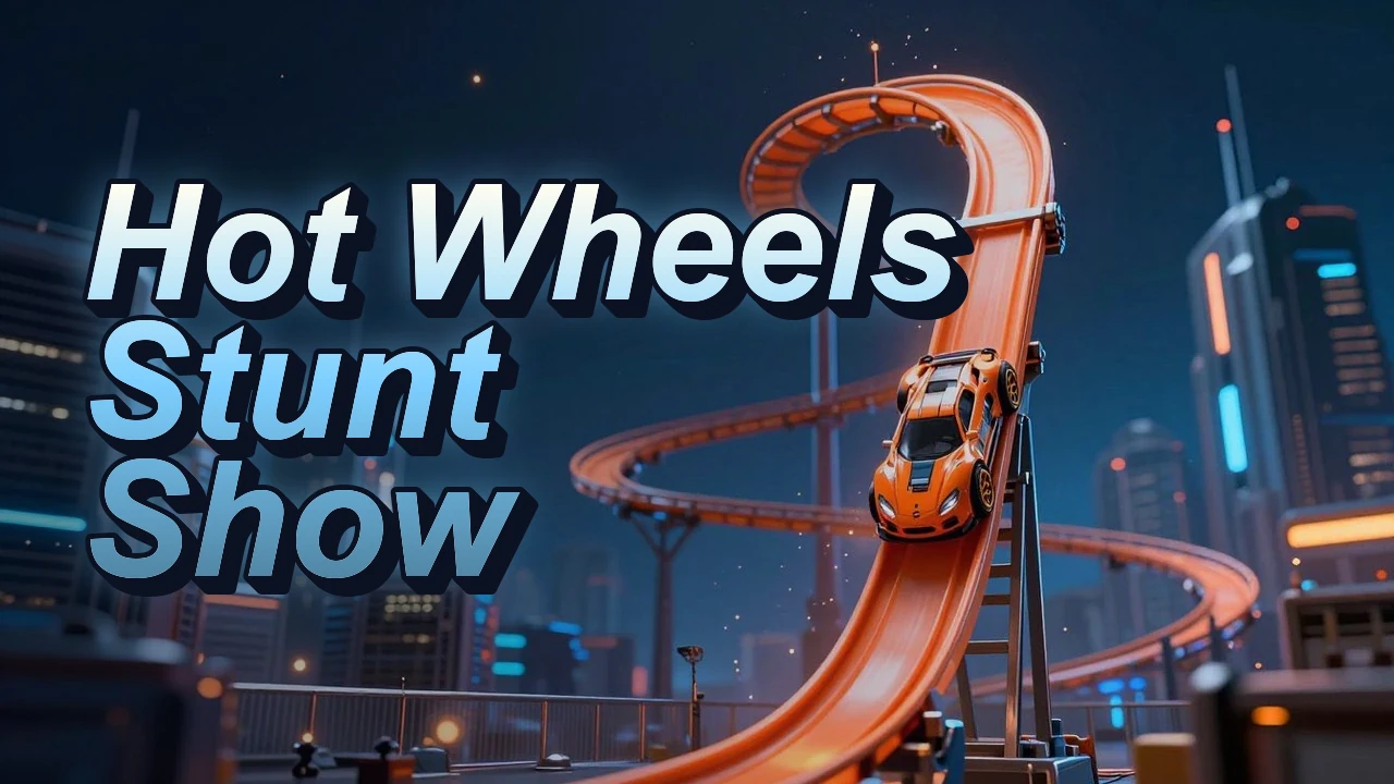 Illustrated event poster for Hot Wheels Stunt Show