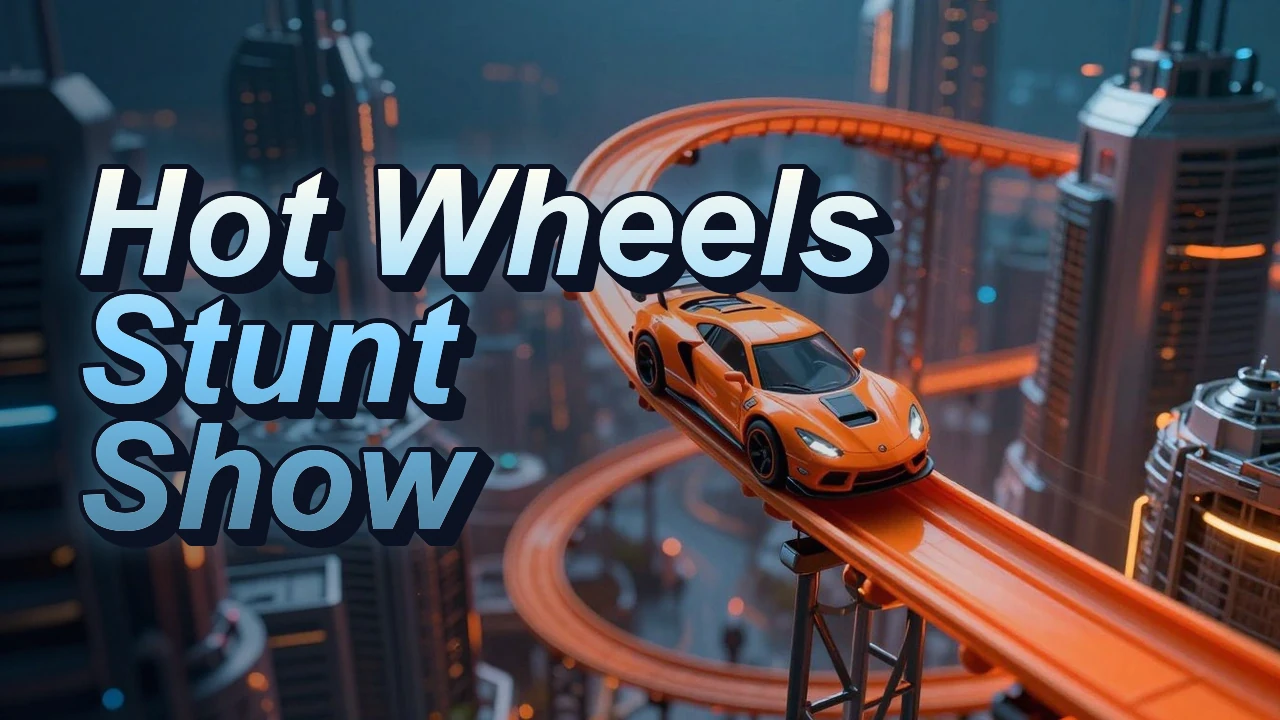 Illustrated event poster for Hot Wheels Stunt Show