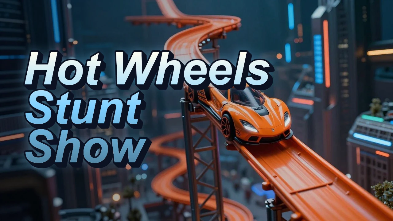 Illustrated event poster for Hot Wheels Stunt Show