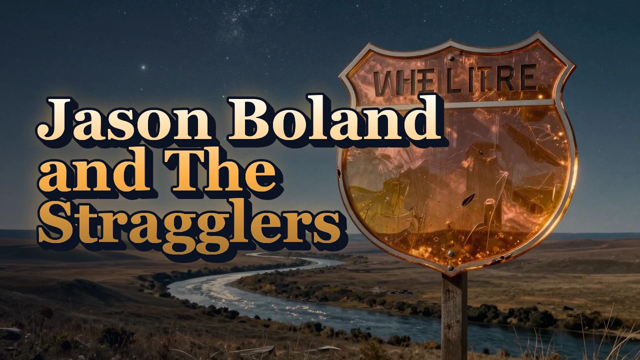 Illustrated event poster for Jason Boland and The Stragglers