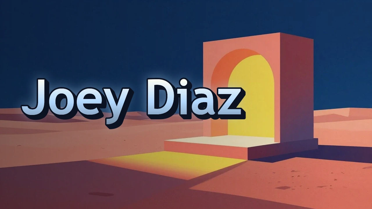 Illustrated event poster for Joey Diaz