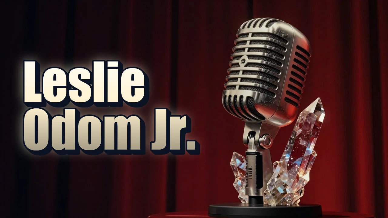 Illustrated event poster for Leslie Odom Jr.