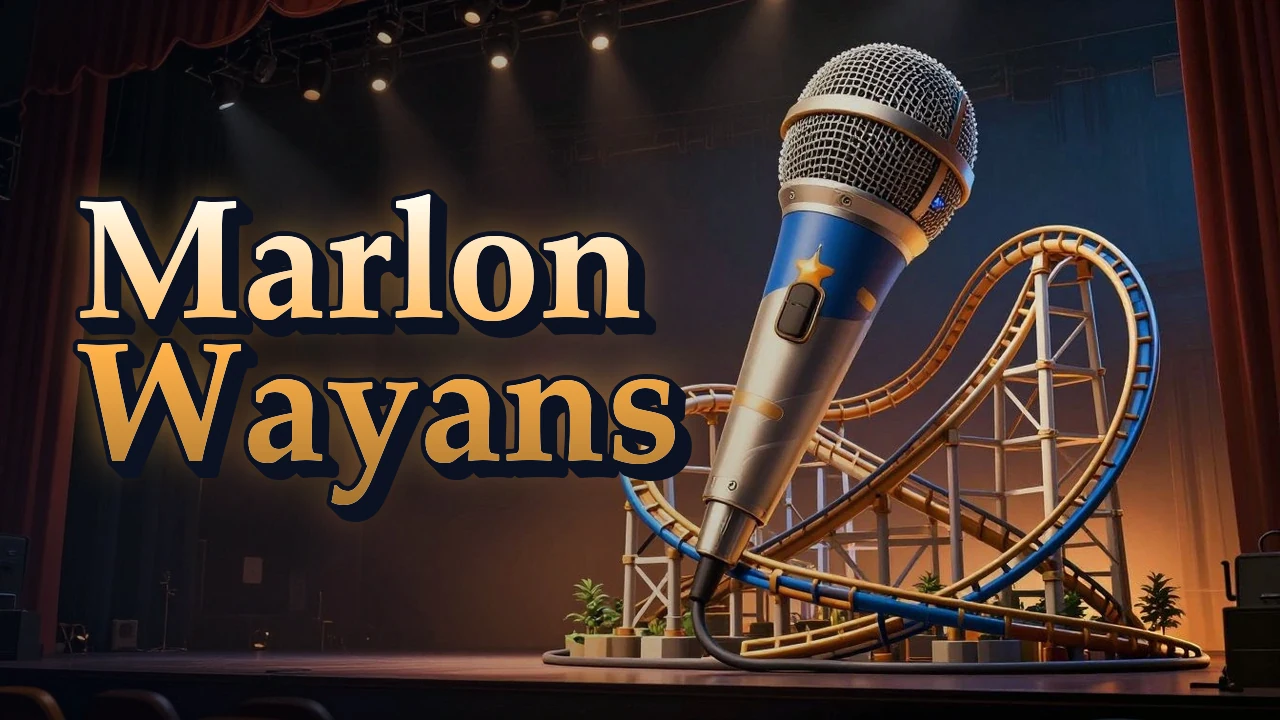 Illustrated event poster for Marlon Wayans