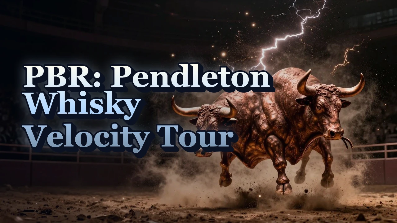 Illustrated event poster for PBR: Pendleton Whisky Velocity Tour