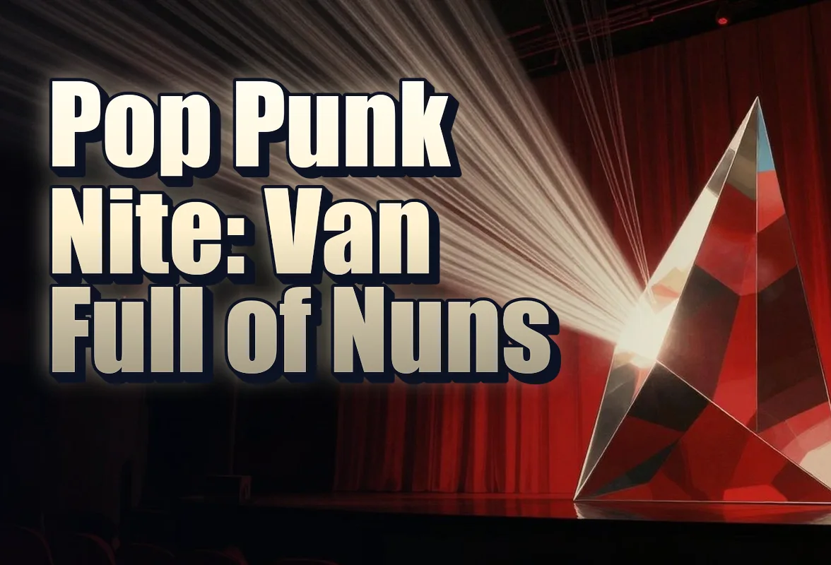 Illustrated event poster for Pop Punk Nite: Van Full of Nuns