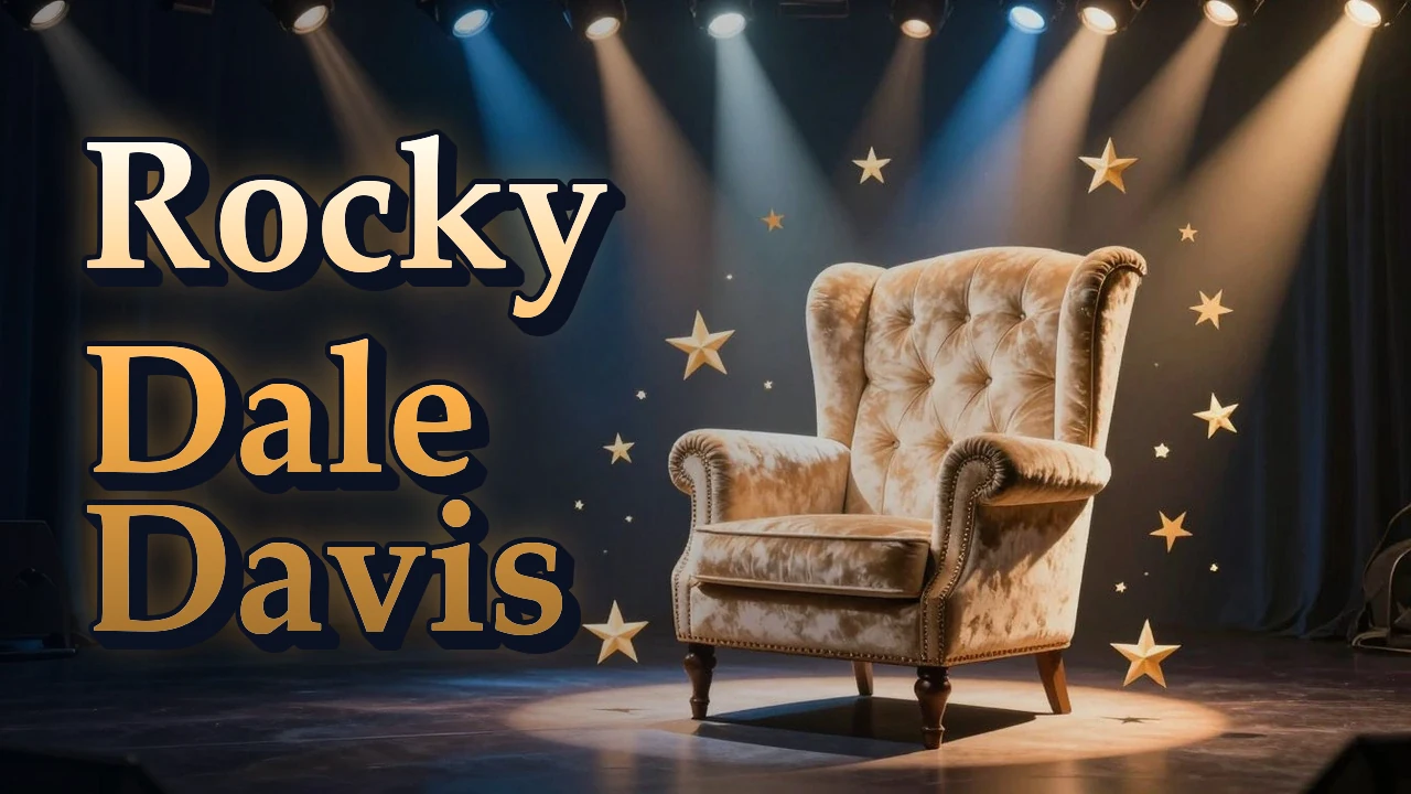 Illustrated event poster for Rocky Dale Davis