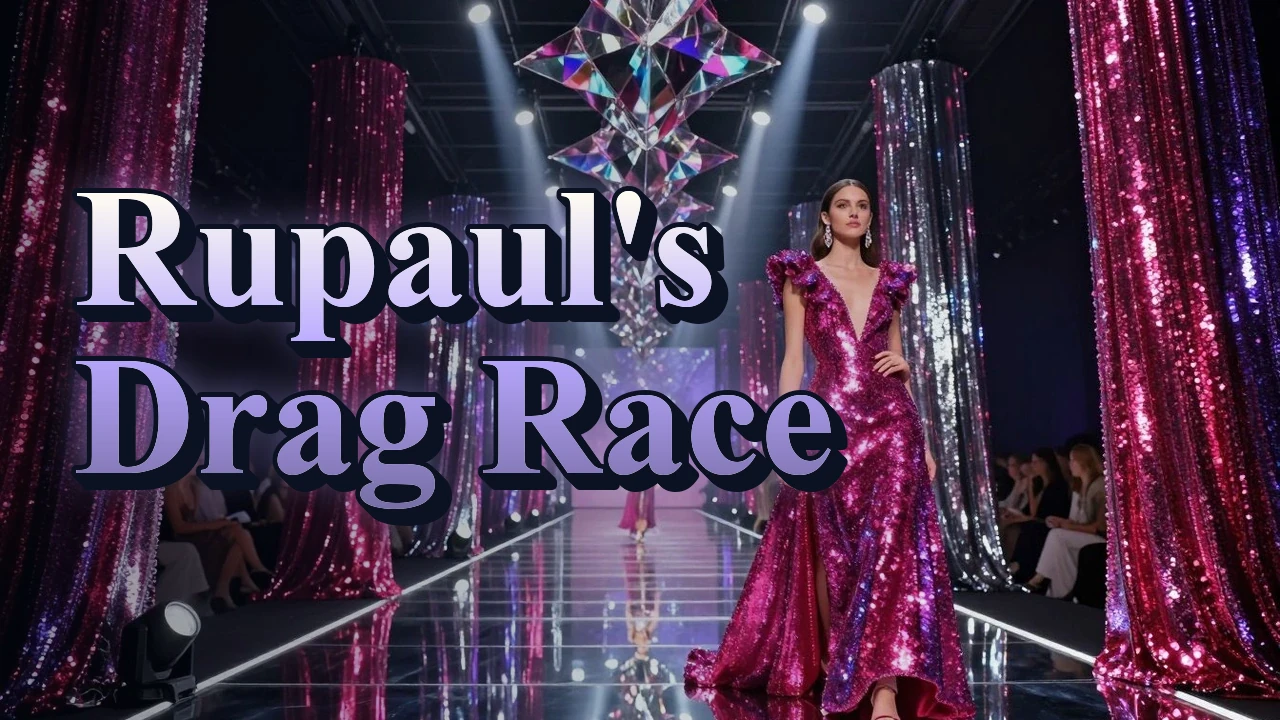 Illustrated event poster for Rupaul's Drag Race