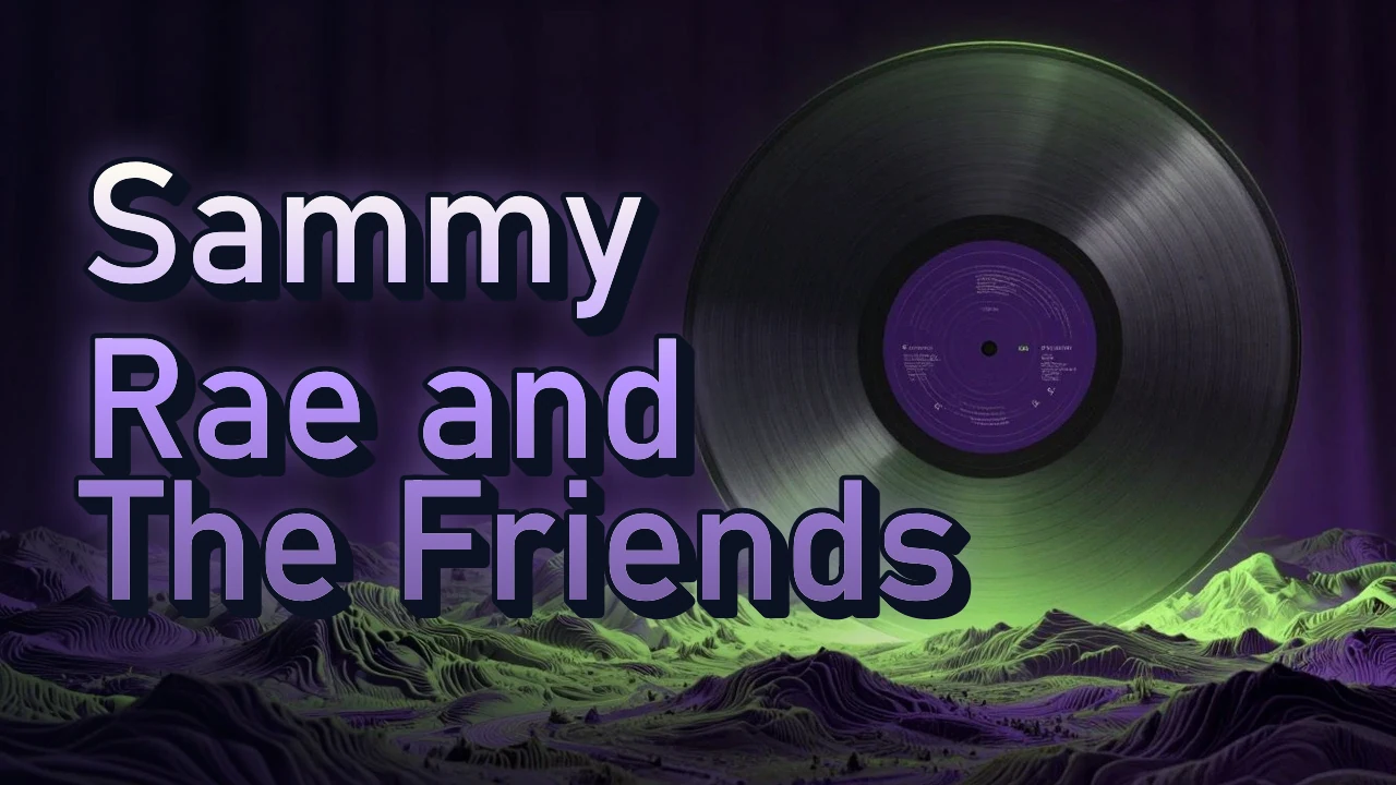 Illustrated event poster for Sammy Rae and The Friends