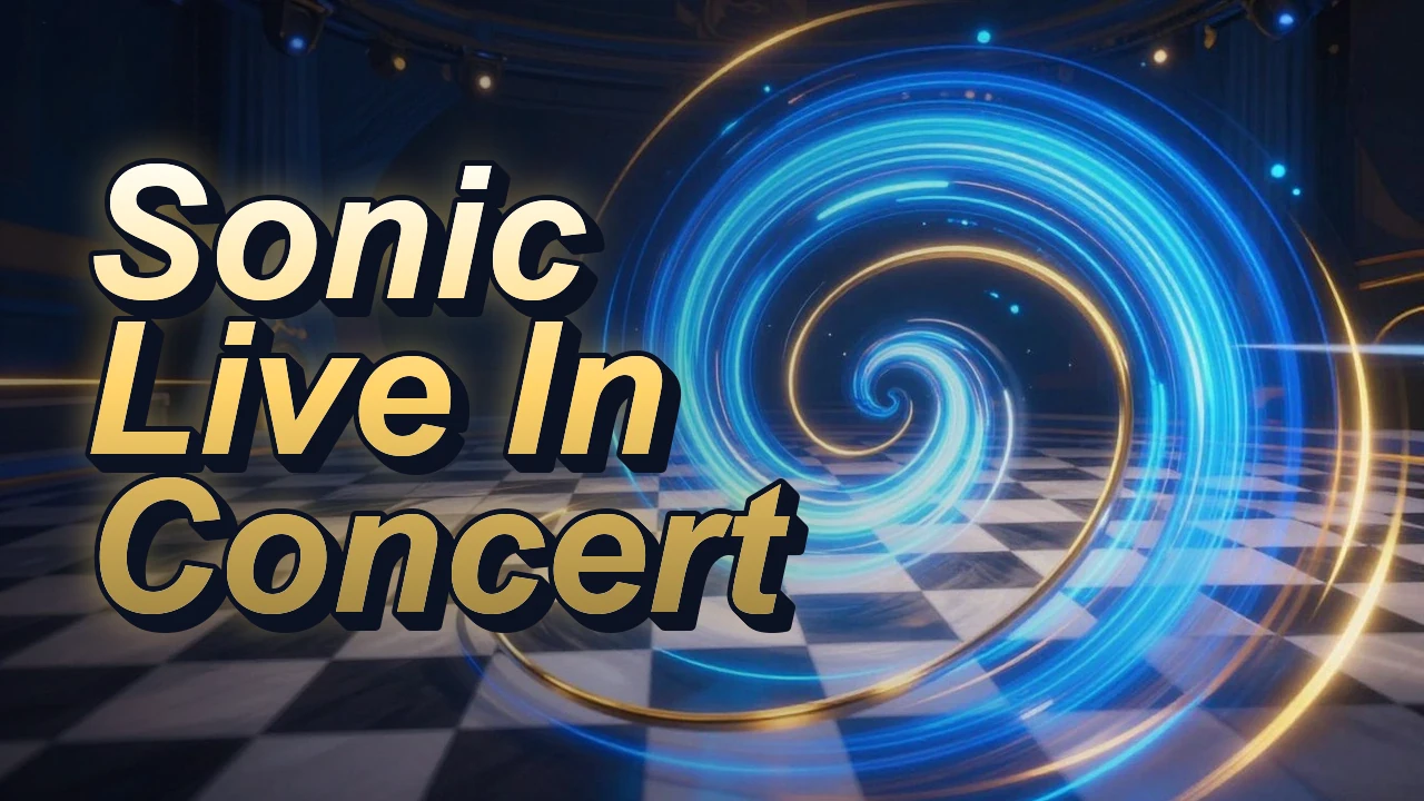 Illustrated event poster for Sonic Live In Concert