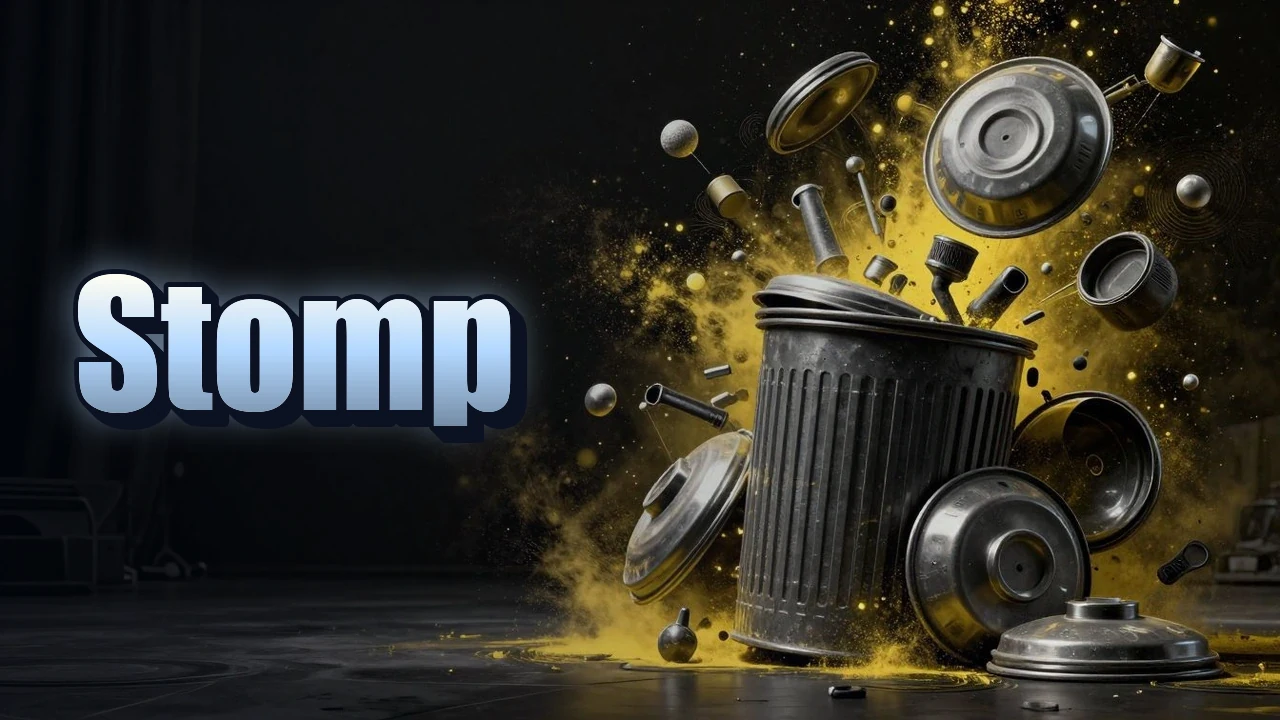 Illustrated event poster for Stomp
