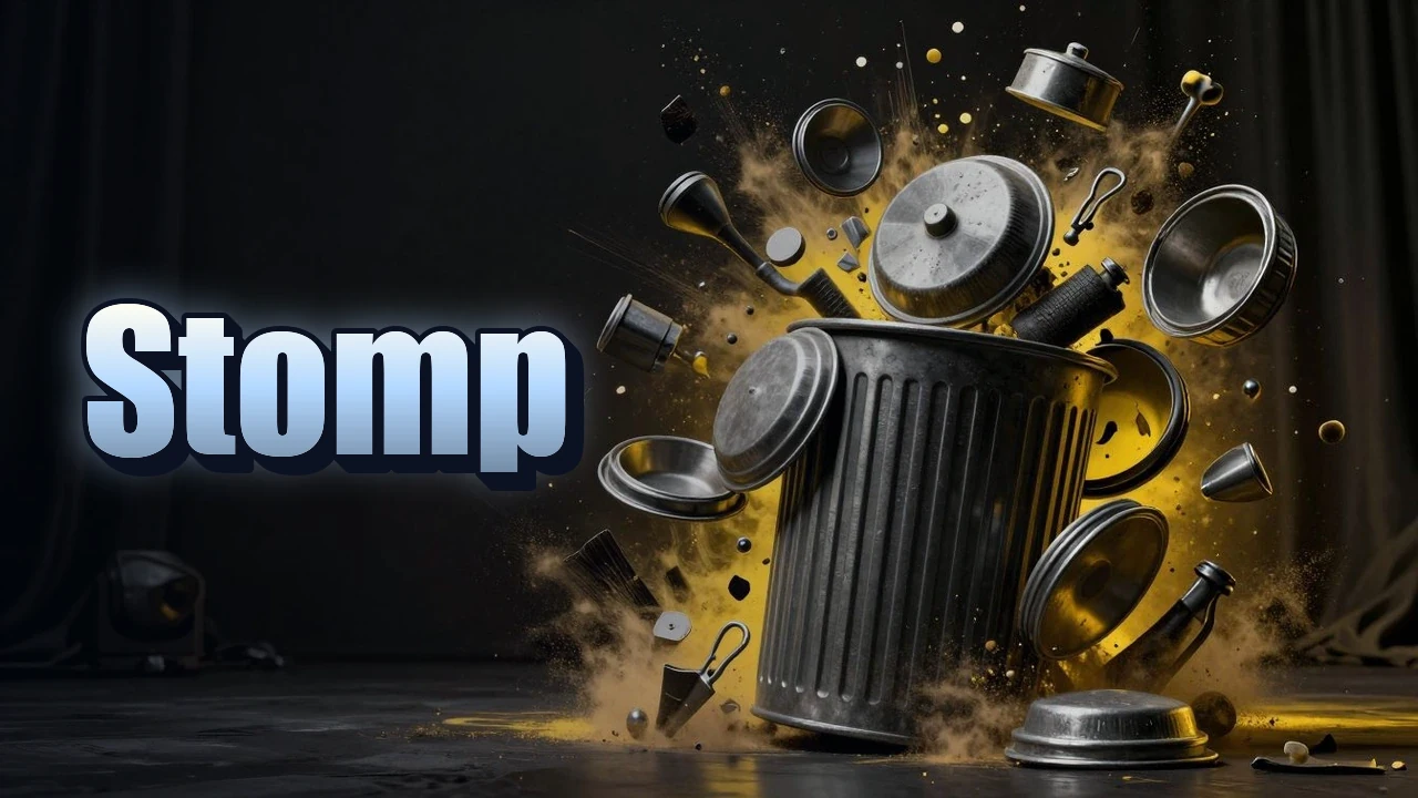 Illustrated event poster for Stomp