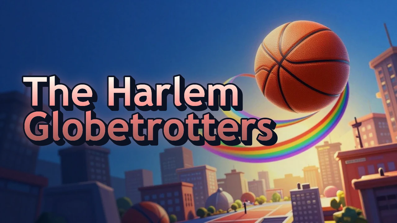 Illustrated event poster for The Harlem Globetrotters