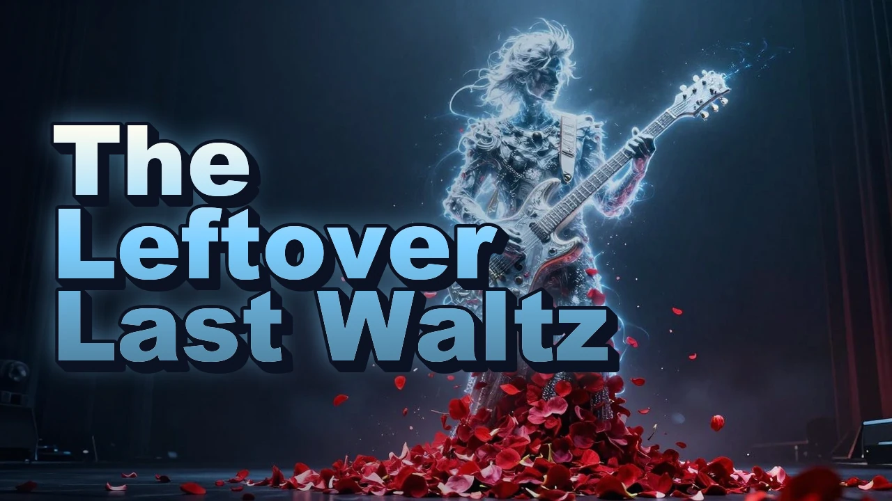 Illustrated event poster for The Leftover Last Waltz
