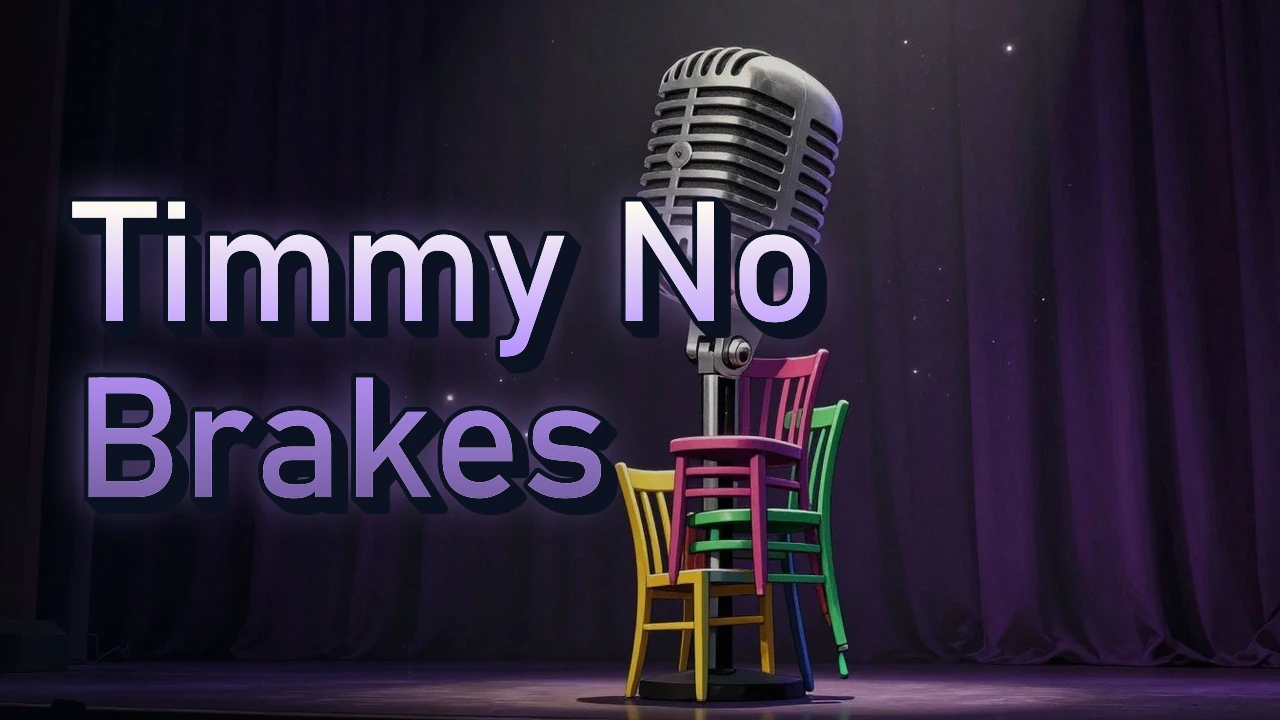 Illustrated event poster for Timmy No Brakes