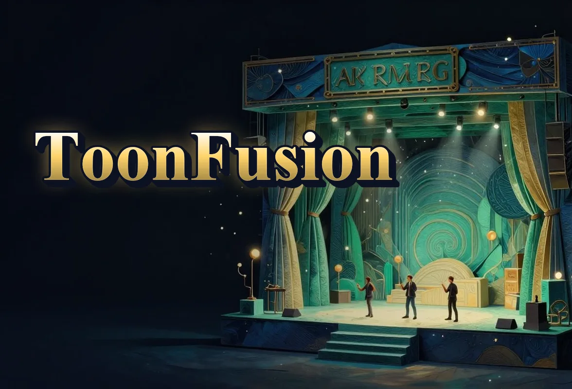 Illustrated event poster for ToonFusion