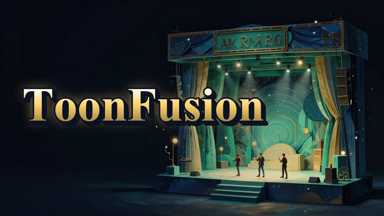 Illustrated event poster for ToonFusion
