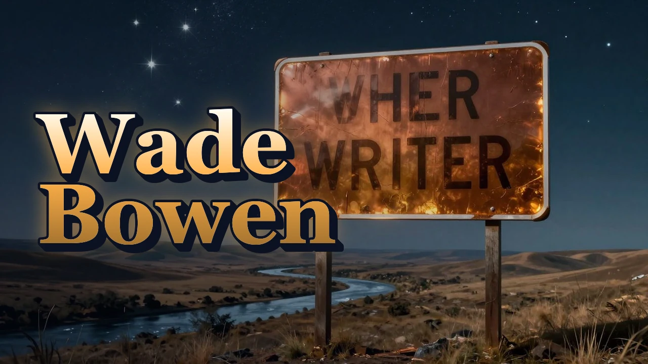 Illustrated event poster for Wade Bowen