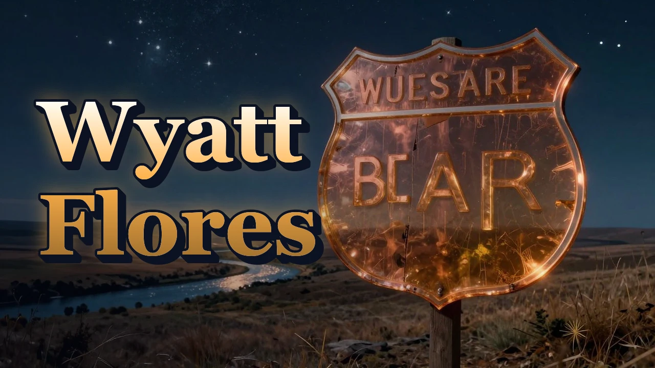 Illustrated event poster for Wyatt Flores