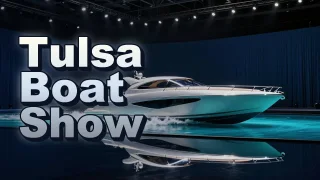 Illustrated event poster for Tulsa Boat Show