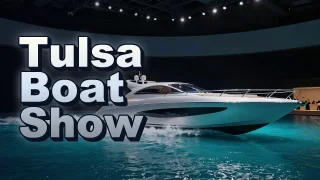 Illustrated event poster for Tulsa Boat Show