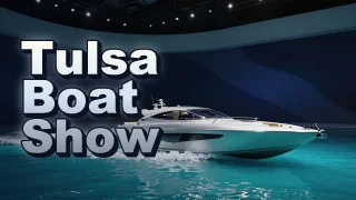 Illustrated event poster for Tulsa Boat Show