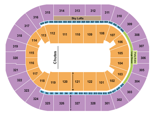 TicketNetwork seating chart for PBR: Pendleton Whisky Velocity Tour at BOK Center