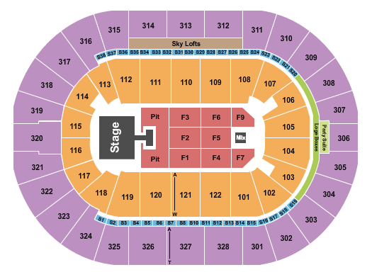TicketNetwork seating chart for Riley Green  Randy Houser  Jake Worthington & Hannah McFarland at BOK Center