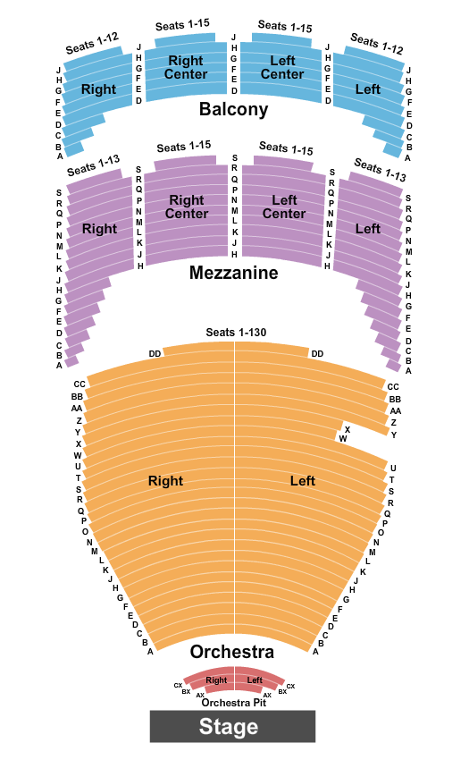 TicketNetwork seating chart for Tulsa Ballet: The Nutcracker at Chapman Music Hall at Tulsa Performing Arts Center