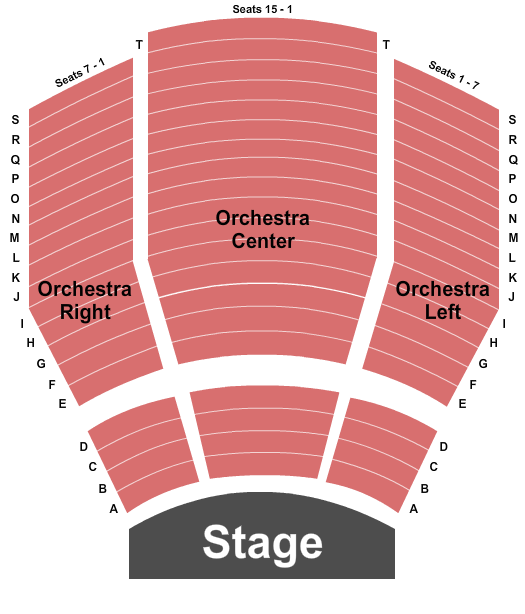 TicketNetwork seating chart for Les Miserables at Williams Theatre at Tulsa Performing Arts Center