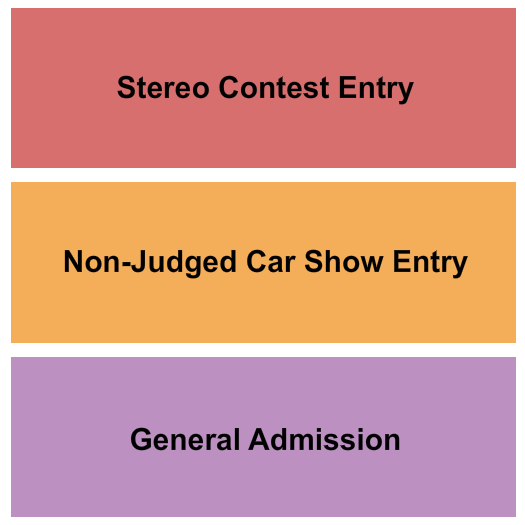 Event-specific Import Face-Off seating chart at Tulsa Raceway Park