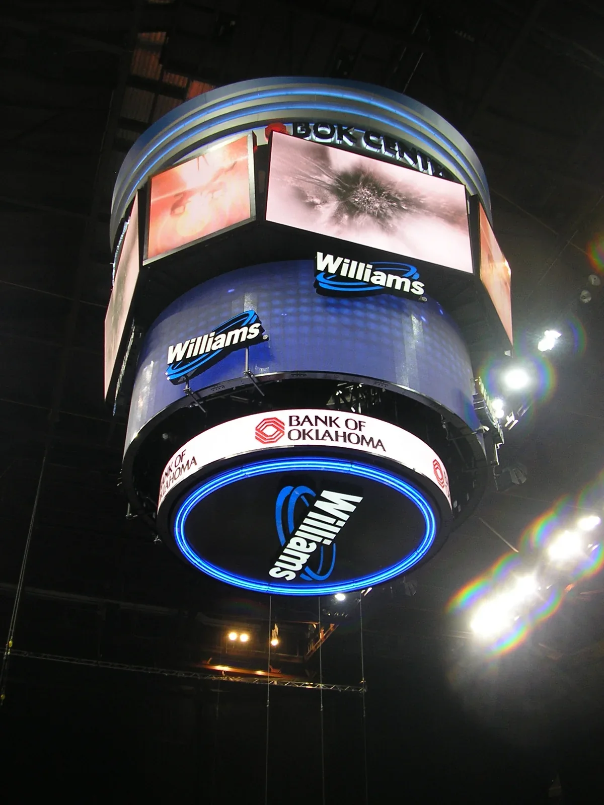 Scoreboard inside BOK Center in 2008