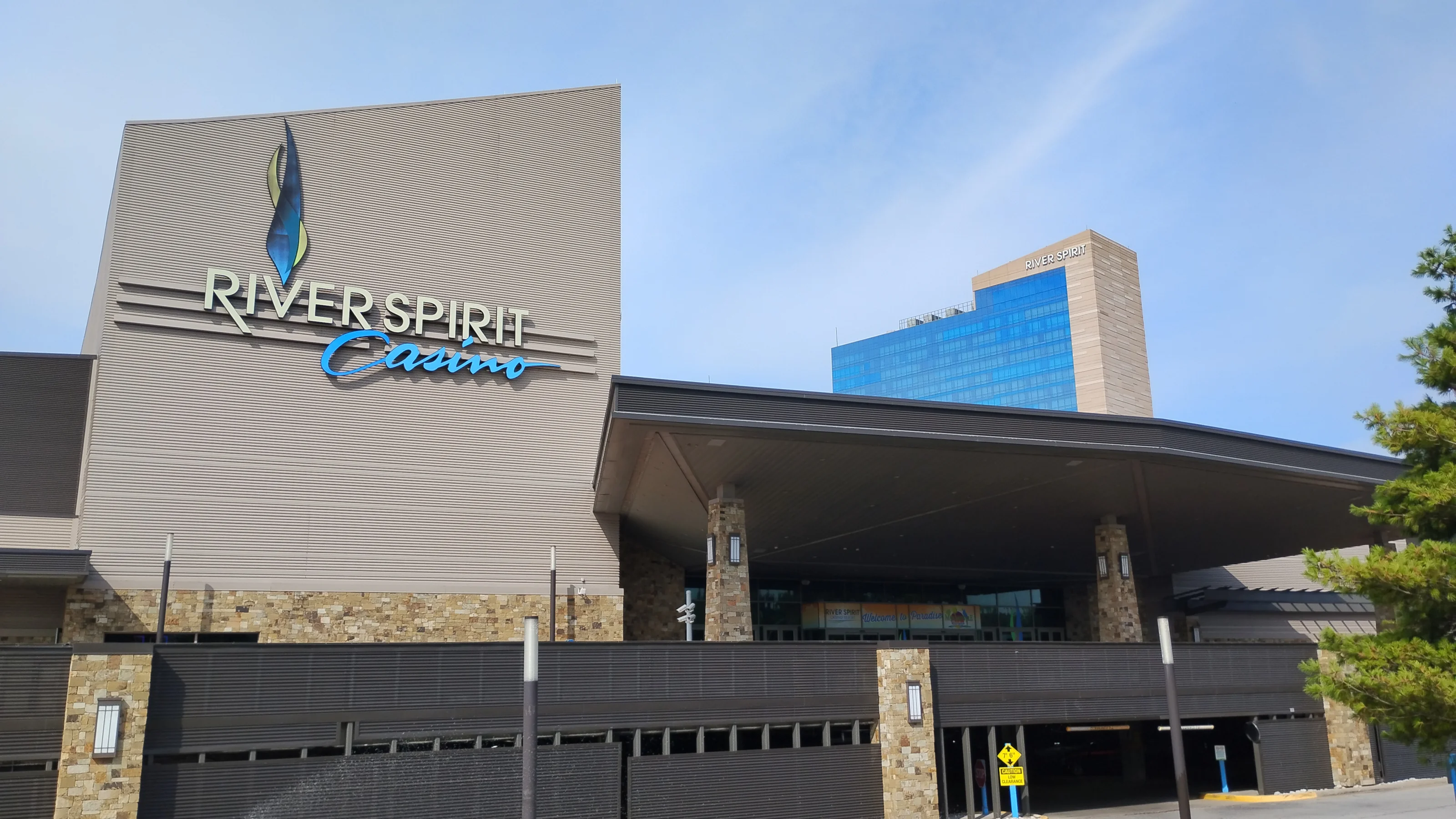 River Spirit Casino Resort's casino entrance 2026-8-23